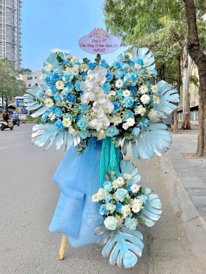 hoa khai trương xanh