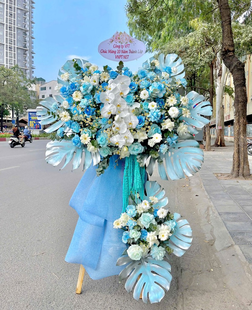 hoa khai trương xanh