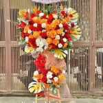 lẵng hoa khai trương may mắn